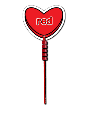 Valentine's Day Bead Color Sorting