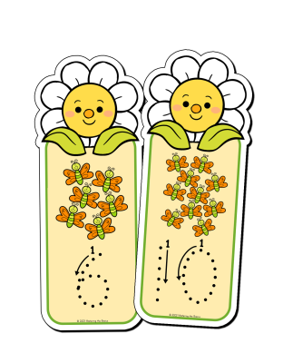 Spring Number Tracing Strips